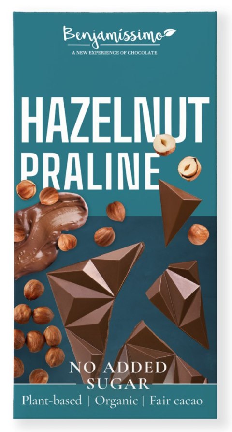 CZEKOLADA Z ORZECHAMI LASKOWYMI BEZ DODATKU CUKRÓW BEZGLUTENOWA BIO 60 g - BENJAMISSIMO CZEKOLADA Z ORZECHAMI LASKOWYMI BEZ DODATKU CUKRÓW BEZGLUTENOWA BIO 60 g - BENJAMISSIMO