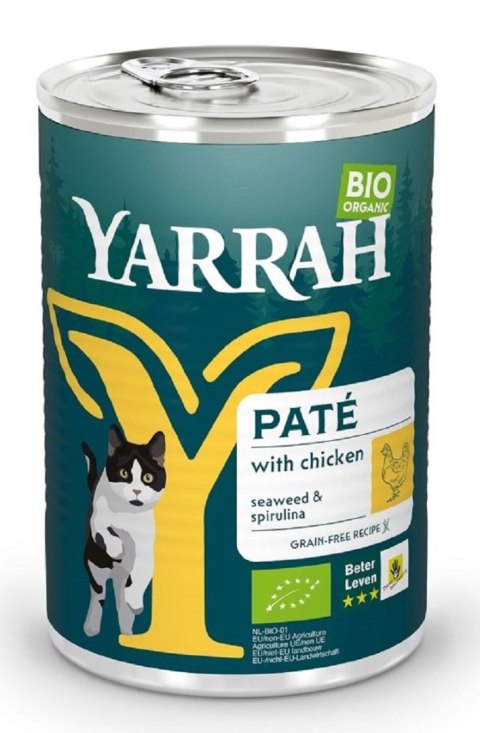 (DLA KOTA DOROSŁEGO) PASZTET Z KURCZAKA Z ALGAMI MORSKIMI BIO 400 g - YARRAH (DLA KOTA DOROSŁEGO) PASZTET Z KURCZAKA Z ALGAMI MORSKIMI BIO 400 g - YARRAH