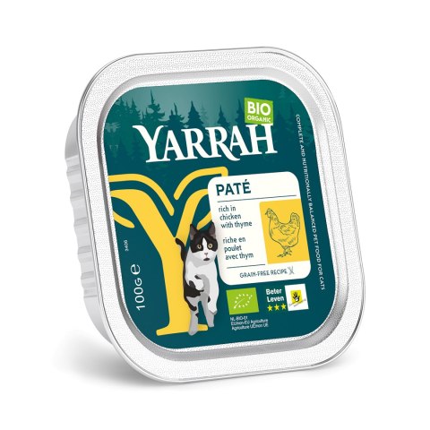 (DLA KOTA DOROSŁEGO) PASZTET Z KURCZAKA Z TYMIANKIEM BIO 100 g - YARRAH (DLA KOTA DOROSŁEGO) PASZTET Z KURCZAKA Z TYMIANKIEM BIO 100 g - YARRAH