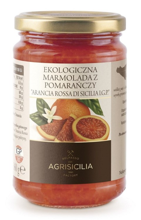 MARMOLADA Z CZERWONYCH POMARAŃCZY BIO 360 g - AGRISICILIA MARMOLADA Z CZERWONYCH POMARAŃCZY BIO 360 g - AGRISICILIA