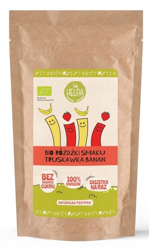 RÓŻDŻKI SMAKU MIX TRUSKAWKA - BANAN (LIOFILIZOWANE OWOCE) BIO (10 x 2 g) 20 g - HELPA RÓŻDŻKI SMAKU MIX TRUSKAWKA - BANAN (LIOFILIZOWANE OWOCE) BIO (10 x 2 g) 20 g - HELPA