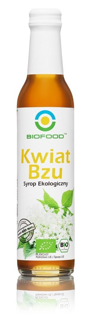 SYROP Z KWIATÓW CZARNEGO BZU BEZGLUTENOWY BIO 250 ml - BIOFOOD