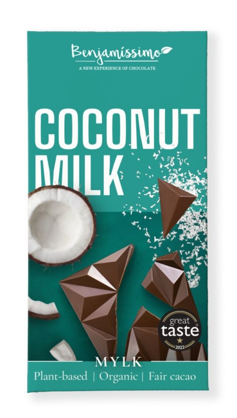 TABLICZKA KAKAOWA KOKOSOWA BEZGLUTENOWA BIO 60 g - BENJAMISSIMO TABLICZKA KAKAOWA KOKOSOWA BEZGLUTENOWA BIO 60 g - BENJAMISSIMO