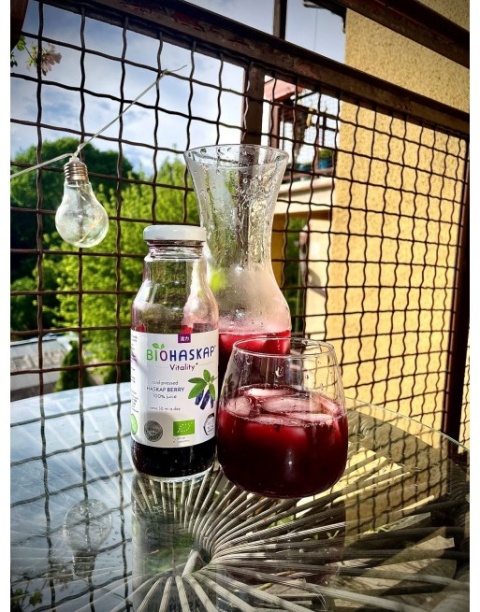 Sok BIO certyfikowany z jagody kamczackiej BIOHASKAP Vitality +. Źródło potasu. Best New Product BIOFACH 2019 Sok BIO certyfikowany z jagody kamczackiej BIOHASKAP Vitality +. Źródło potasu. Best New Product BIOFACH 2019