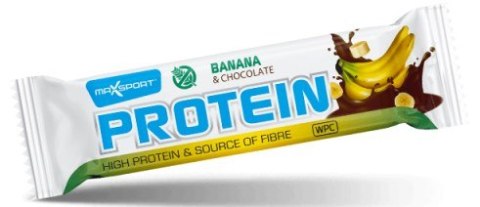 BATON PROTEINOWY BANANOWY W MLECZNEJ CZEKOLADZIE BEZGLUTENOWY 50 g - MAXSPORT BATON PROTEINOWY BANANOWY W MLECZNEJ CZEKOLADZIE BEZGLUTENOWY 50 g - MAXSPORT