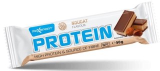 BATON PROTEINOWY O SMAKU NUGATOWYM W MLECZNEJ CZEKOLADZIE BEZGLUTENOWY 50 g - MAXSPORT