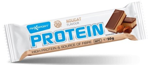 BATON PROTEINOWY O SMAKU NUGATOWYM W MLECZNEJ CZEKOLADZIE BEZGLUTENOWY 50 g - MAXSPORT BATON PROTEINOWY O SMAKU NUGATOWYM W MLECZNEJ CZEKOLADZIE BEZGLUTENOWY 50 g - MAXSPORT