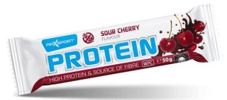 BATON PROTEINOWY O SMAKU WIŚNIOWYM W KAKAOWEJ POLEWIE BEZGLUTENOWY 50 g - MAXSPORT