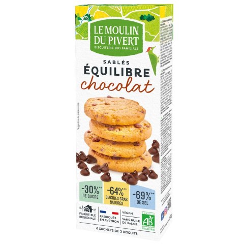 CIASTKA Z DROPSAMI CZEKOLADOWYMI BIO 150 g - LE MOULIN DU PIVERT CIASTKA Z DROPSAMI CZEKOLADOWYMI BIO 150 g - LE MOULIN DU PIVERT