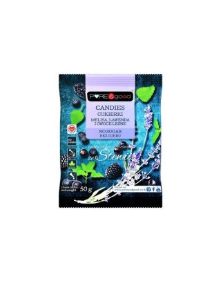 Cukierki melisa, lawenda, owoce leśne 50g, Pure&G