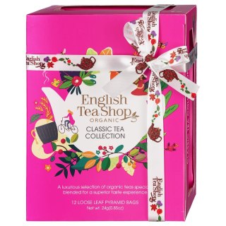 KOLEKCJA HERBAT I HERBATEK KLASYCZNYCH BIO PIRAMIDKI (CLASSIC - 12 SMAKÓW) (12 x 2 g) 24 g - ENGLISH TEA SHOP ORGANIC