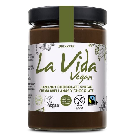 KREM CZEKOLADOWO - ORZECHOWY BEZGLUTENOWY FAIR TRADE BIO 600 g - LA VIDA VEGAN