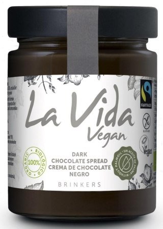 KREM Z CIEMNEJ CZEKOLADY BEZGLUTENOWY FAIR TRADE BIO 270 g - LA VIDA