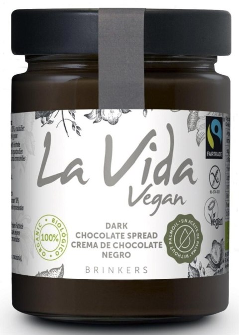 KREM Z CIEMNEJ CZEKOLADY BEZGLUTENOWY FAIR TRADE BIO 270 g - LA VIDA KREM Z CIEMNEJ CZEKOLADY BEZGLUTENOWY FAIR TRADE BIO 270 g - LA VIDA
