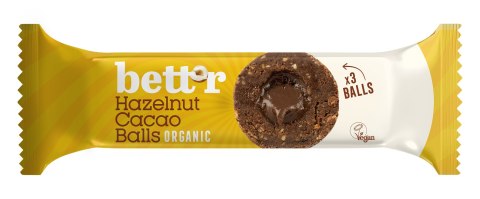 KULKI DAKTYLOWE Z NADZIENIEM ORZECHOWO - KAKAOWYM BEZGLUTENOWE BIO (3 x 15 g) 45 g - BETT'R KULKI DAKTYLOWE Z NADZIENIEM ORZECHOWO - KAKAOWYM BEZGLUTENOWE BIO (3 x 15 g) 45 g - BETT'R