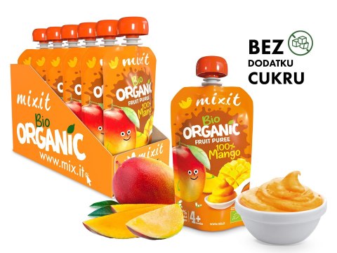 Mixit owocowy mus Mango 100% Bio, 100g Mixit owocowy mus Mango 100% Bio, 100g