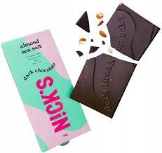 N!CK'S Nicks dark chocolate almond sea salt, 75g N!CK'S Nicks dark chocolate almond sea salt, 75g