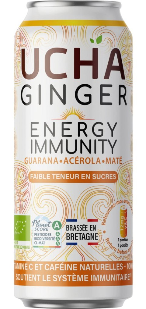 NAPÓJ Z YERBA MATE I GUARANĄ FAIR FOR LIFE BIO 330 ml - UCHA NAPÓJ Z YERBA MATE I GUARANĄ FAIR FOR LIFE BIO 330 ml - UCHA