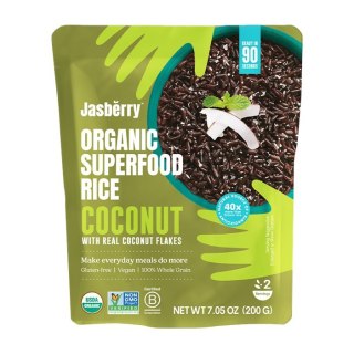 RYŻ EXPRESS JASBERRY RAZOWY Z PŁATKAMI KOKOSOWYMI BEZGLUTENOWY BIO 200 g - JASBERRY RICE (CALORIE WATCHERS)