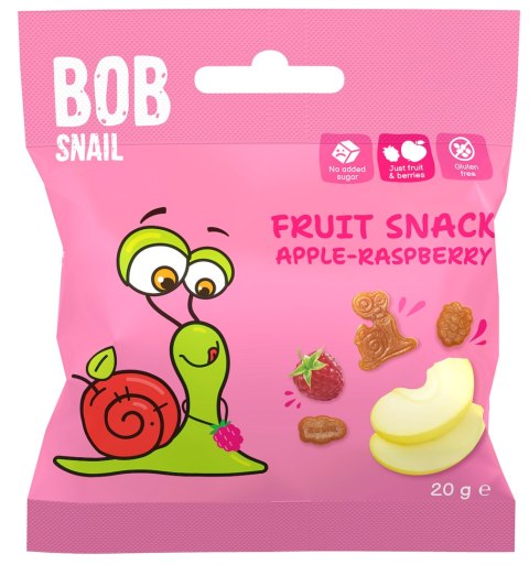 ŻELKI JABŁKO - MALINA BEZ ŻELATYNY BEZGLUTENOWE 20 g - BOB SNAIL ŻELKI JABŁKO - MALINA BEZ ŻELATYNY BEZGLUTENOWE 20 g - BOB SNAIL