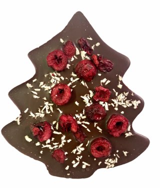 Choinka cz. ciemna z wiśnią i wiórkami kokos. 80g