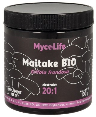 GRZYBY MAITAKE EKSTRAKT BEZGLUTENOWY BIO 100 g - PIĘĆ PRZEMIAN (MYCOLIFE)