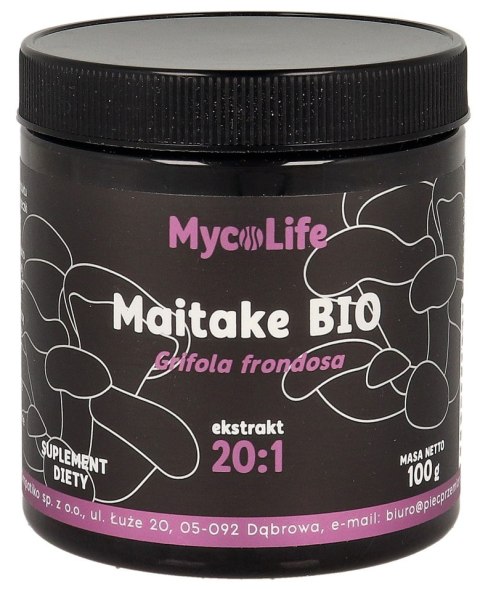 GRZYBY MAITAKE EKSTRAKT BEZGLUTENOWY BIO 100 g - PIĘĆ PRZEMIAN (MYCOLIFE)