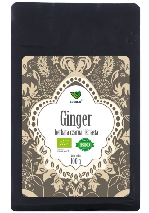 HERBATA CZARNA LIŚCIASTA IMBIROWA BIO 100 g - ECOBLIK HERBATA CZARNA LIŚCIASTA IMBIROWA BIO 100 g - ECOBLIK