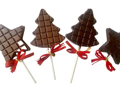 Lizak GWIAZDKA z czekolady mlecznej, 30g